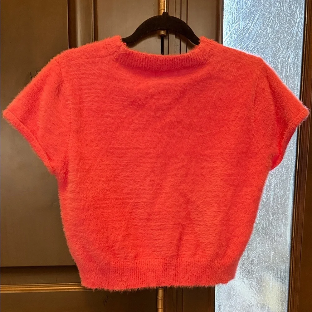 Bohme Hot Pink Fuzzy Knit Top Size M - Picture 5 of 5
